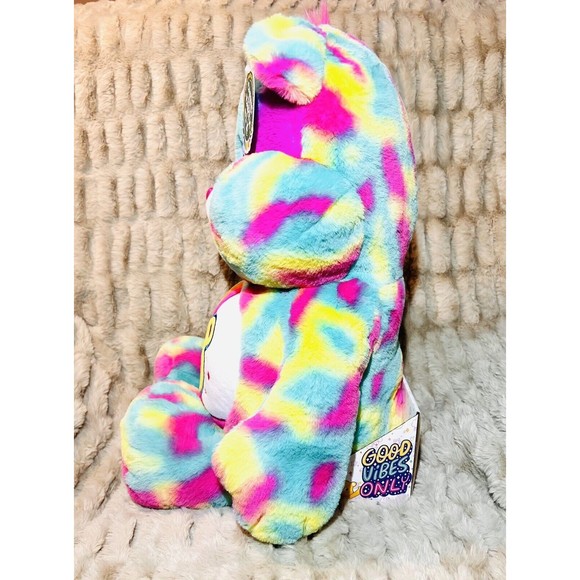 Care Bears Good Vibes Bear Jumbo Plush 24” Tie Die Rainbow Stuffed Animal - New - Picture 7 of 9